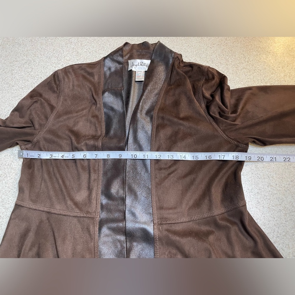 Joseph Ribkoff Dark Brown Open Front Blazer - Picture 7 of 7